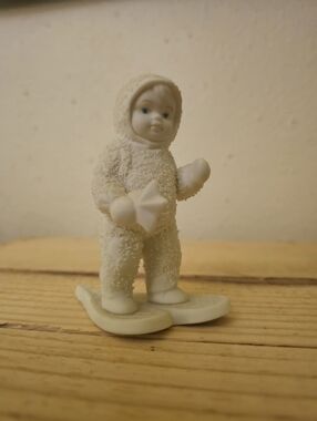 Department 56 Cream Snow Baby Figurine on Skis